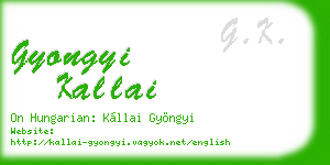 gyongyi kallai business card